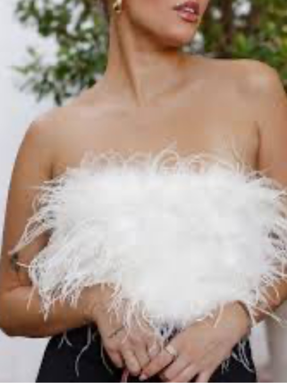 12th Tribe feather bandeau top